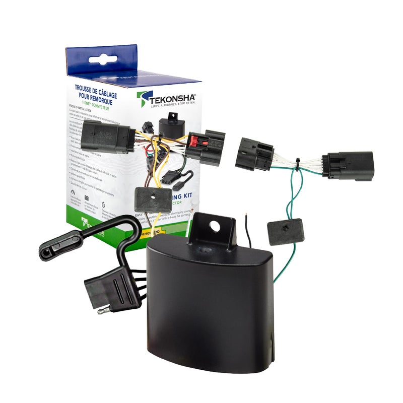 Tekonsha 118786 T-OneÂ® T-Connector Custom Harness, 4-Way Flat, w/Circuit Protected ModuLiteÂ® HD Module, Compatible with 2020-2024 Jeep Gladiator, 2018-2024 Jeep Wrangler. - Image 1
